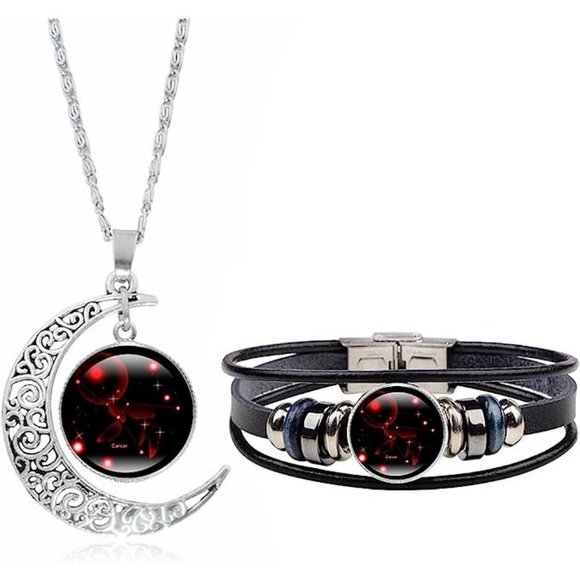 NEW Zodiac Necklace Bracelet Set for Men Gifts 12 Constellation Necklace… - Picture 8 of 15